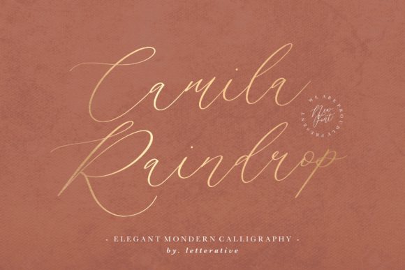 Camila Raindrop Font for Business