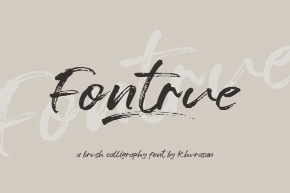 Fontrue: A Retro Brush Font for Creative Projects