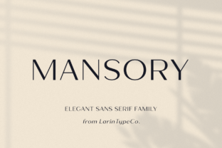 Mansory Font for Editorial Design
